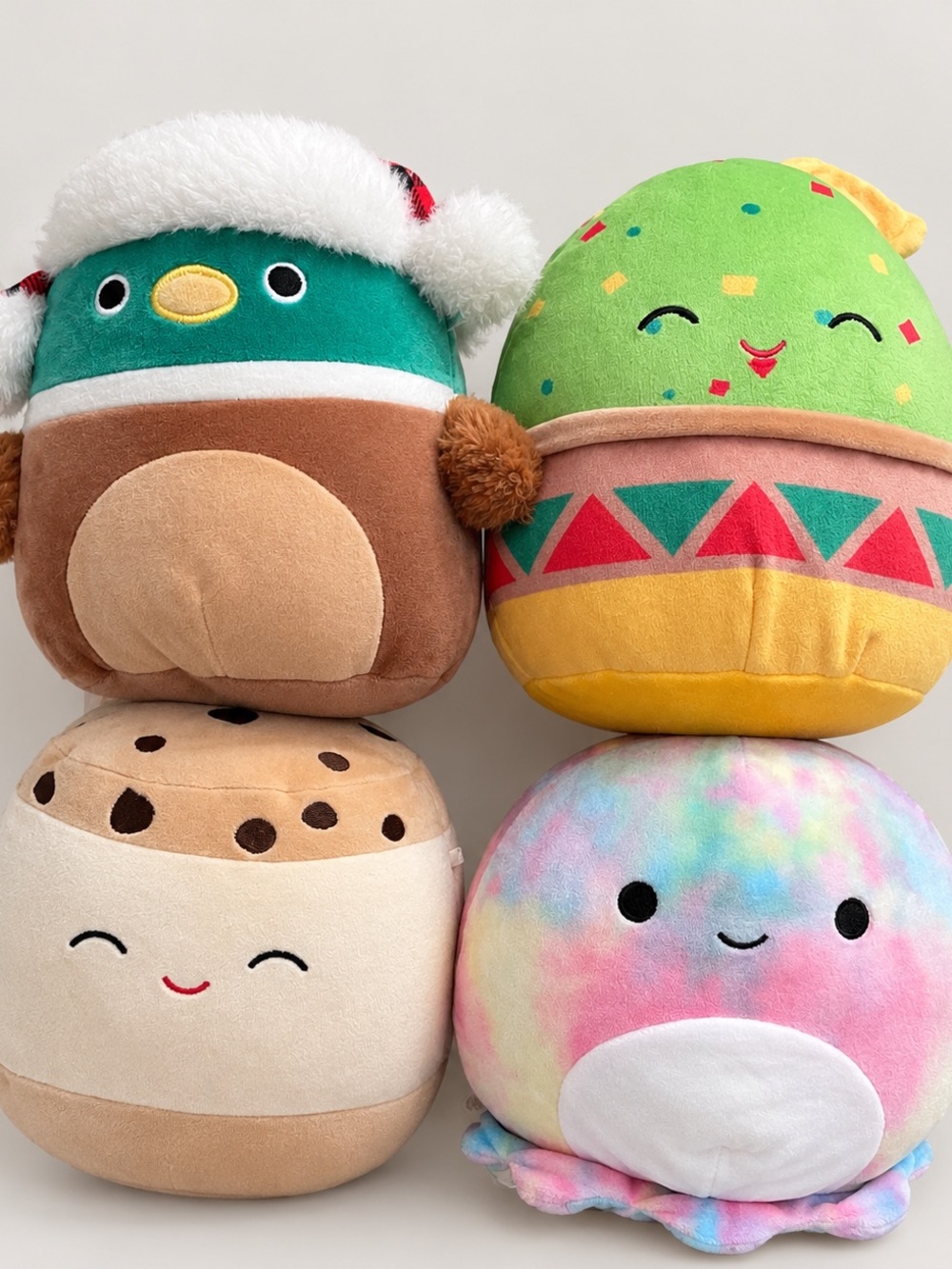 NWOT bundle of 4 Squishmallow plushies Avery Gideon Koako Janet new without tags